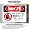 Signmission Hot Surface Sign, 7 in H x 10 in W, Vinyl Decal, Hot Surface Do Not Touch OS-2PACK-DS-D-710-L-2231 - alternate 2